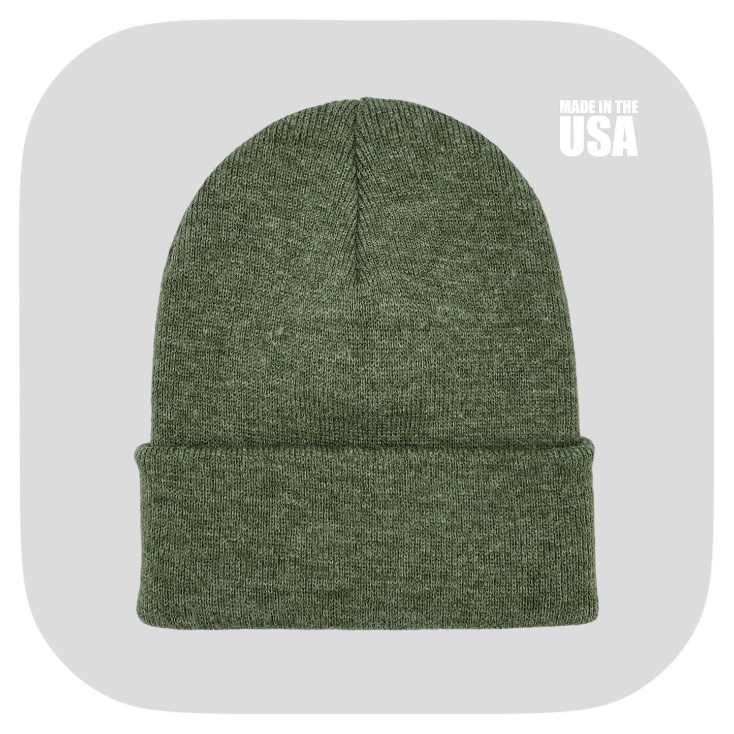 Blank Beanie Factory Cuffed Winter Hat, Wholesale price, Premium Quality, Blue, Made in U.S.A - The Beanie Factory