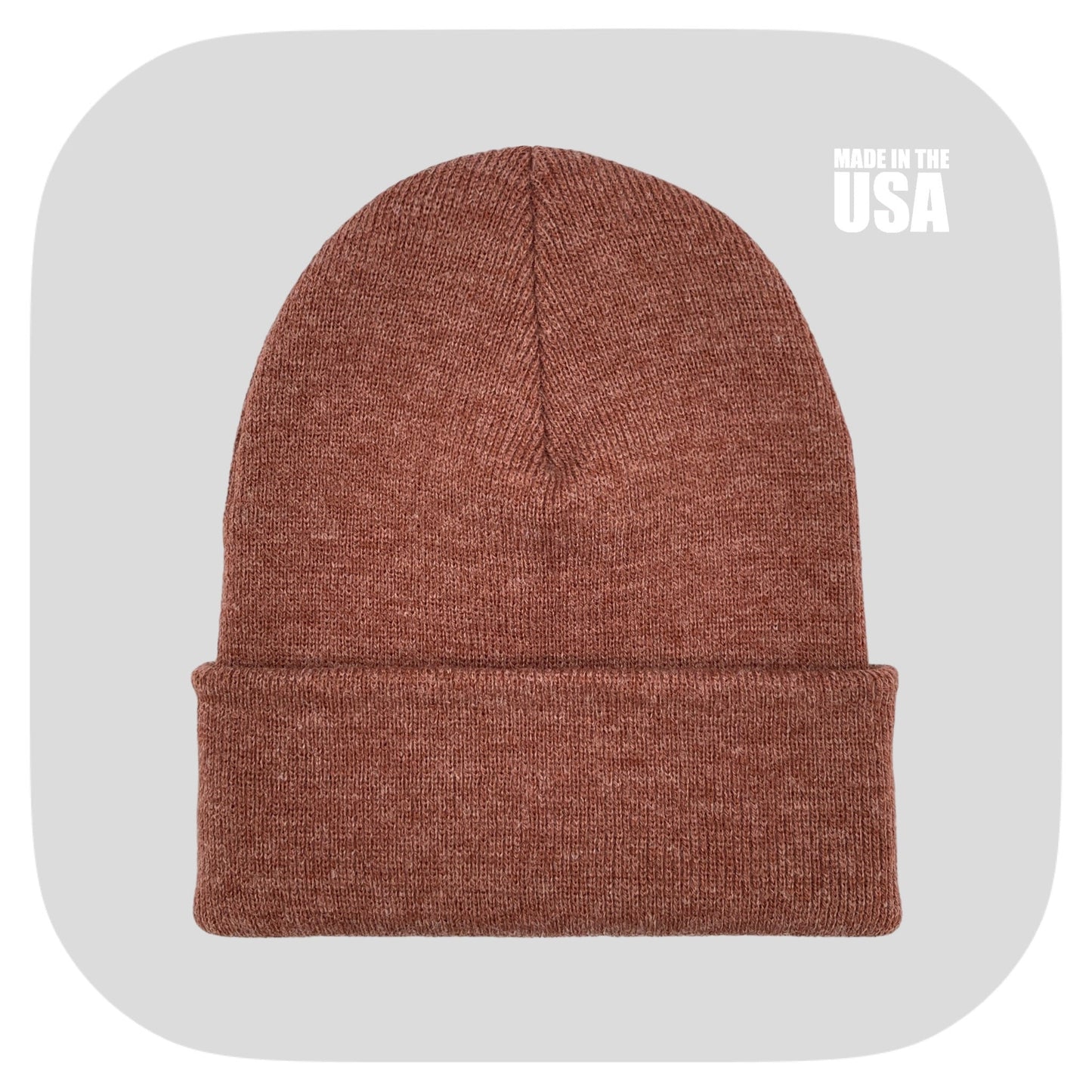 Blank Beanie Factory Cuffed Winter Hat, Wholesale price, Premium Quality, Blue, Made in U.S.A - The Beanie Factory