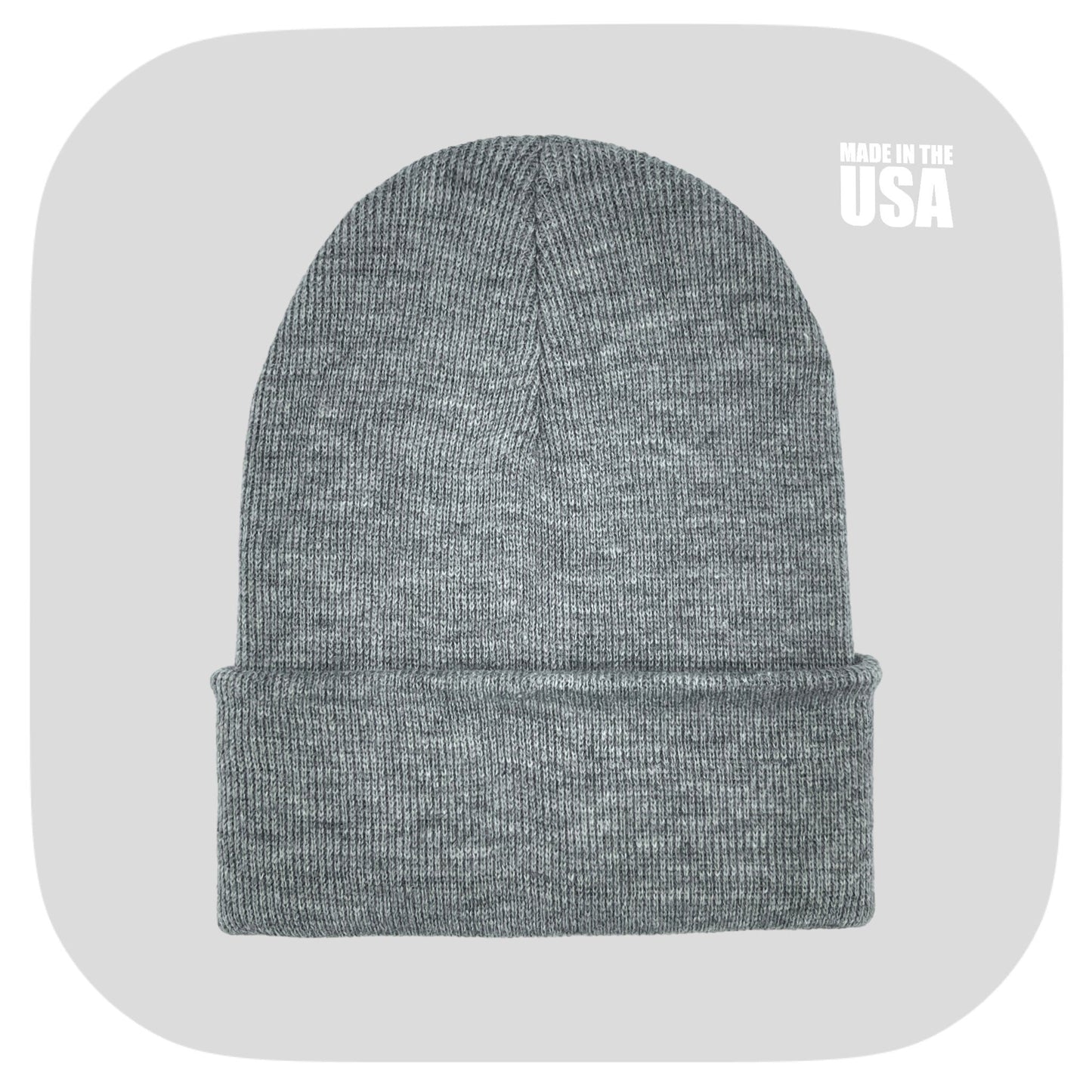 Blank Beanie Factory Cuffed Winter Hat, Wholesale price, Premium Quality, Burgundy, Made in U.S.A - The Beanie Factory