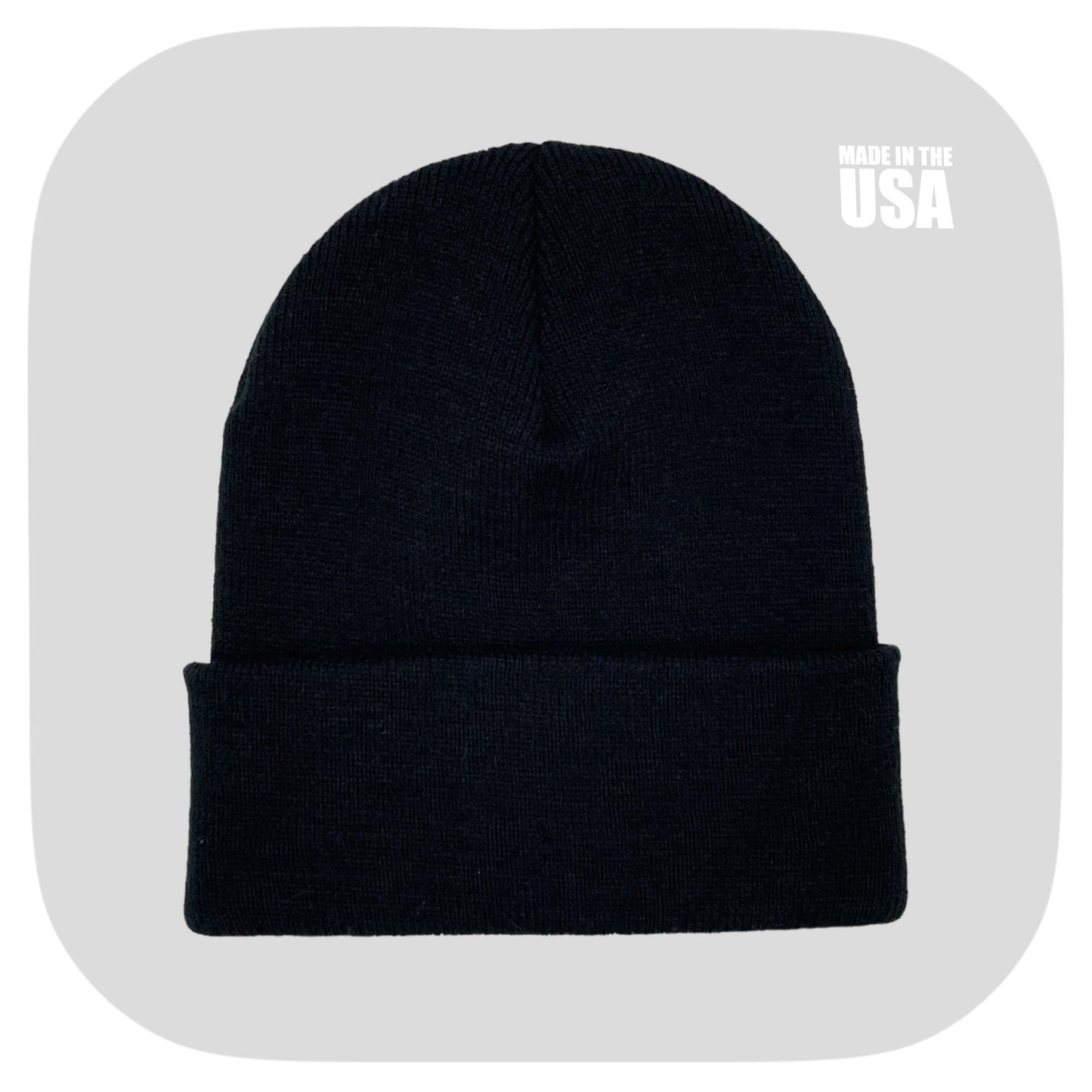 Blank Beanie Factory Cuffed Winter Hat, Wholesale price, Premium Quality, Burgundy, Made in U.S.A - The Beanie Factory