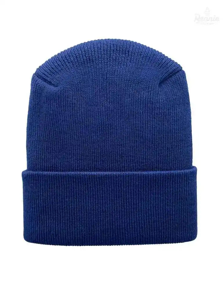 Cuffed Beanie - Circular knit Winter Hat - H-Stitch - Solid - Blue The Beanie Factory Custom, Personlize