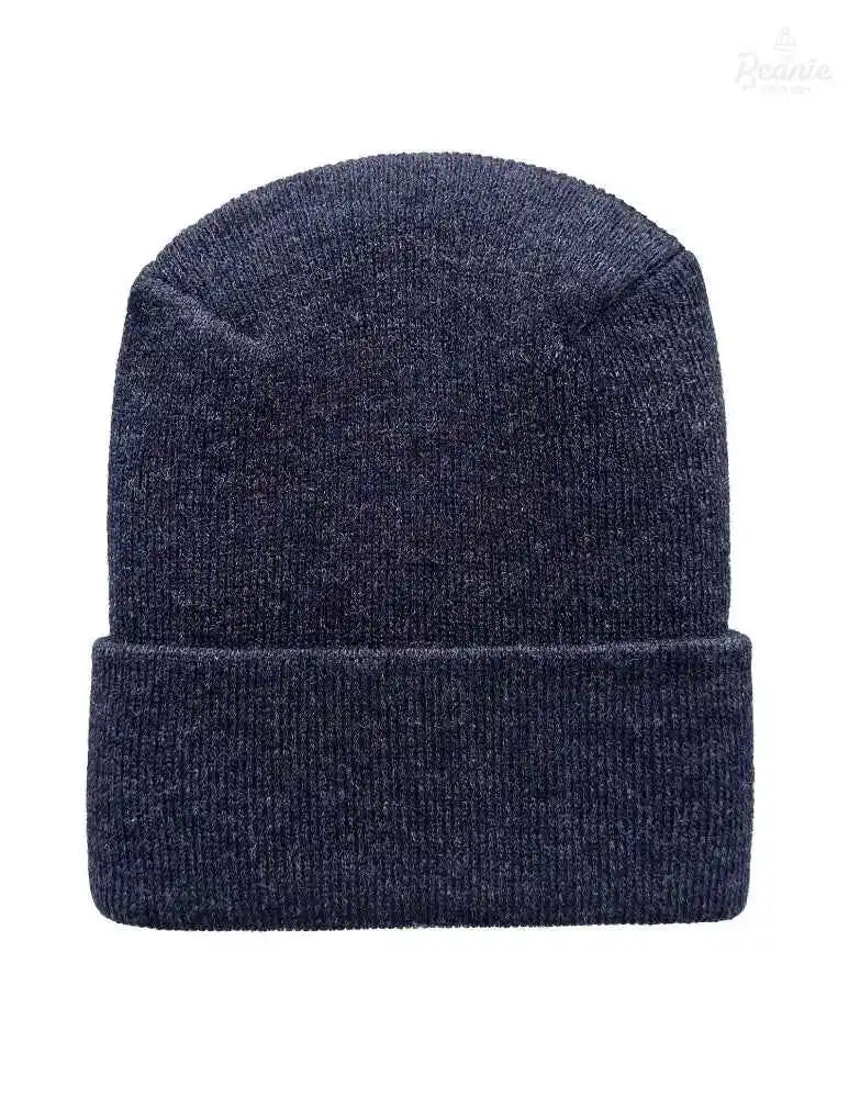 Cuffed Beanie - Circular knit Winter Hat - H-Stitch - Solid - Denim The Beanie Factory Custom, Personlize