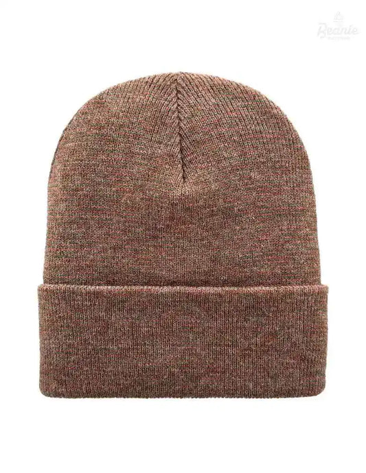 Cuffed Beanie - Circular knit Winter Hat - Traditional - Fusion - Burgundy / Green The Beanie Factory Custom, Personlize