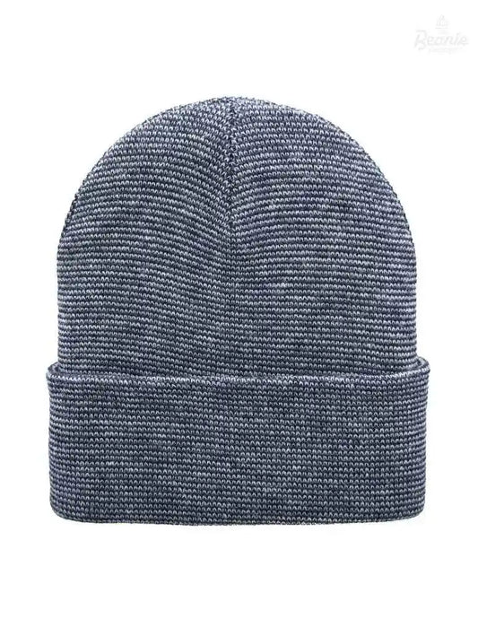 Cuffed Beanie - Circular knit Winter Hat - Traditional - Fusion - Gray / Denim The Beanie Factory Custom, Personlize