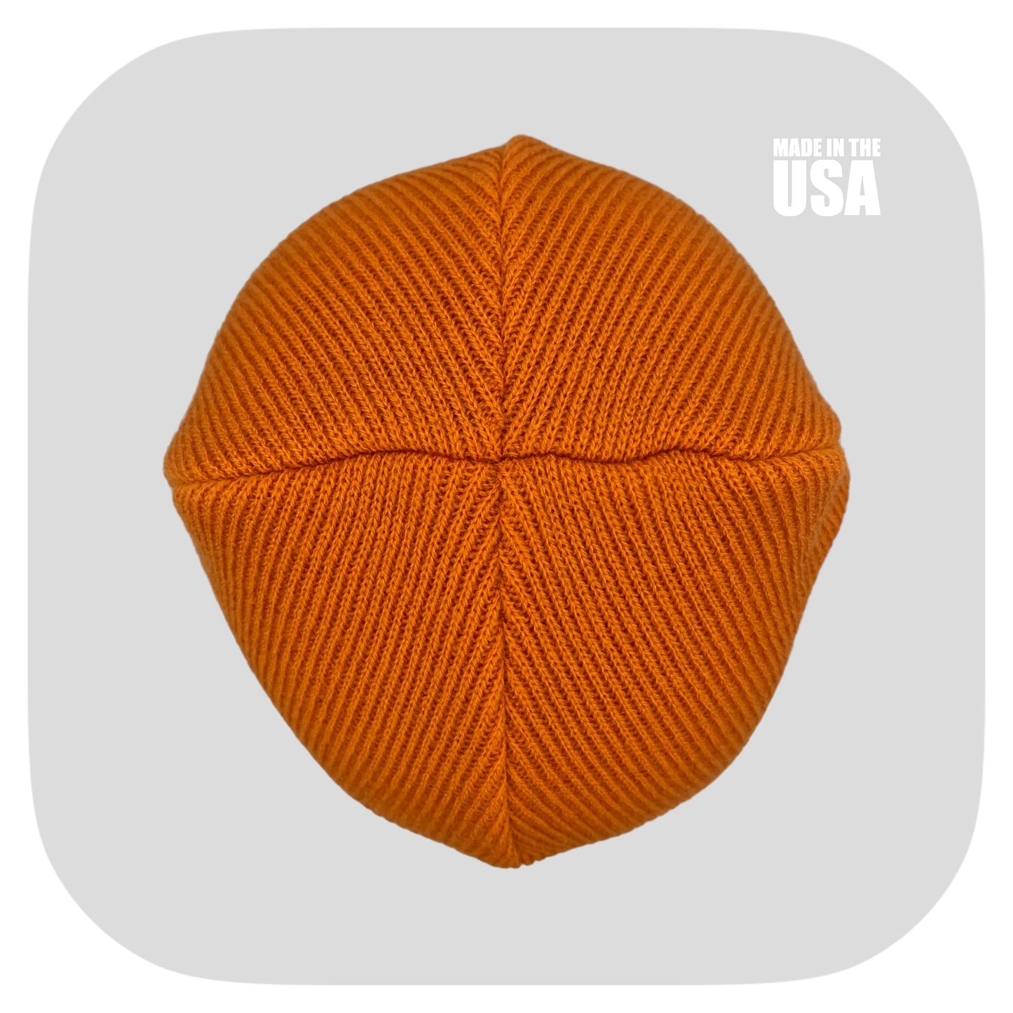 The Beanie Factory Cuffed Winter Hat, Made in U.S., Orange Beanie - The Beanie Factory