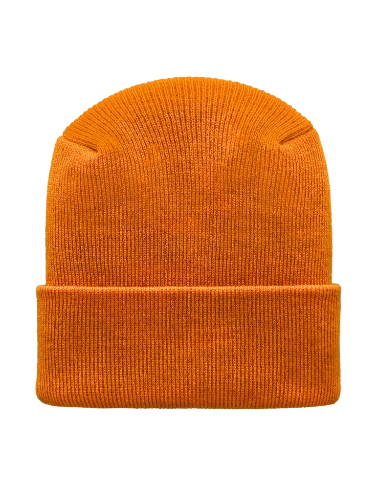 Gorro de punto - Tejido circular - Gorro de invierno - Punto H - Liso - Naranja