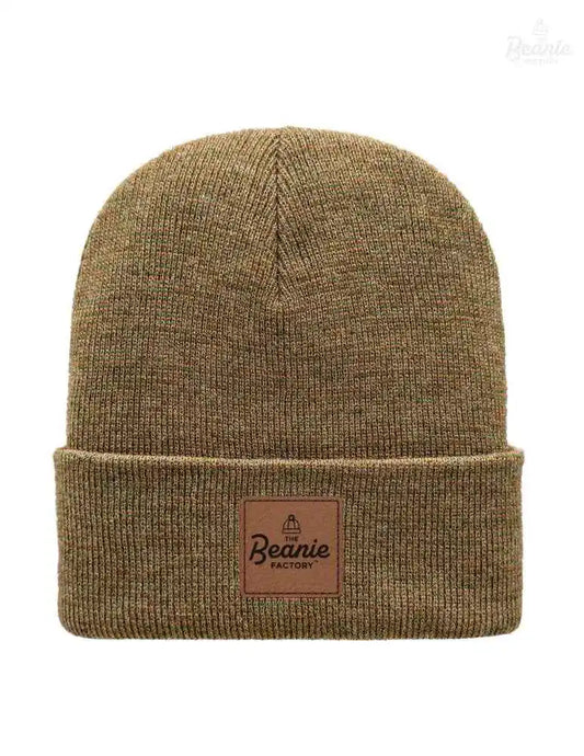 Cuffed Beanie - Circular knit  Winter Hat - Traditional - Fusion - Brown / Green The Beanie Factory Custom, Personlize 