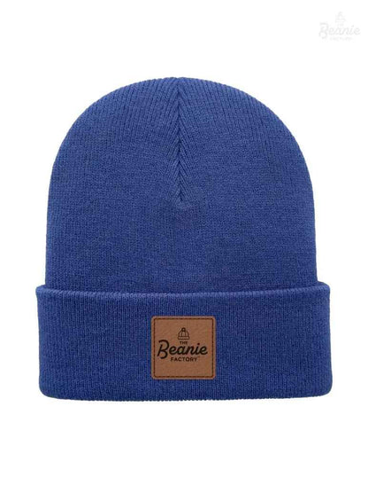 Cuffed Beanie - Circular knit  Winter Hat - Traditional - Solid - Blue