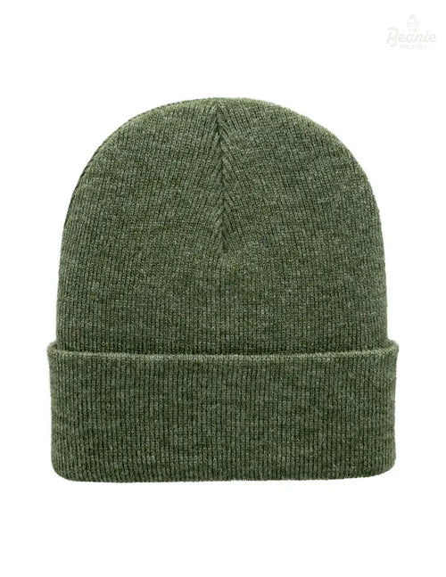 Cuffed Beanie - Circular knit  Winter Hat - Traditional - Solid - Green The Beanie Factory