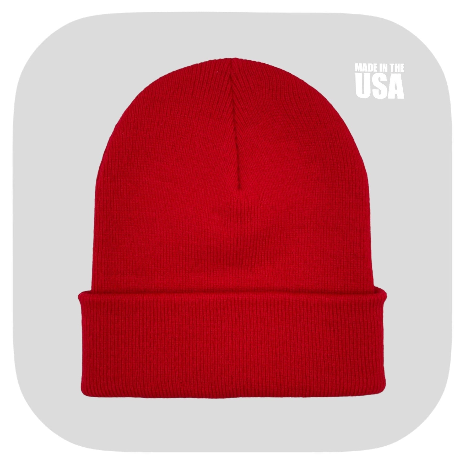 Blank Beanie Factory Cuffed Winter Hat, Wholesale price, Premium Quality, Brown, Made in U.S.A - The Beanie Factory