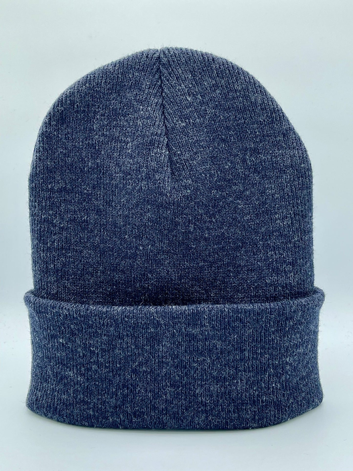 Blank Beanie Factory Cuffed Winter Hat, Wholesale price, Premium Quality, Denim Blue, Made in U.S.A - The Beanie Factory