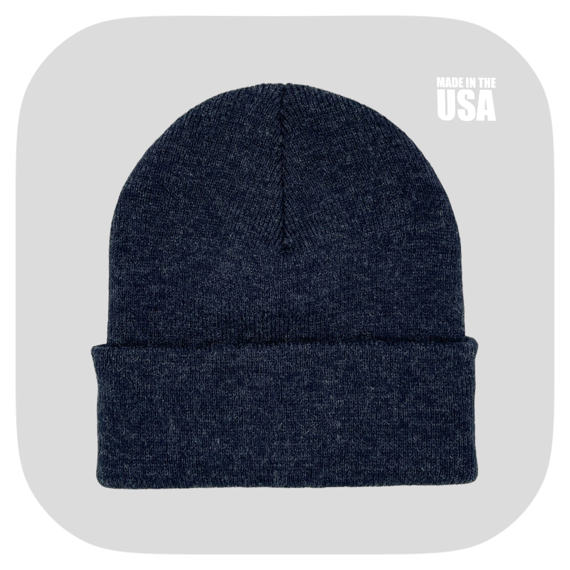 Blank Beanie Factory Cuffed Winter Hat, Wholesale price, Premium Quality, Orange, Made in U.S.A - The Beanie Factory