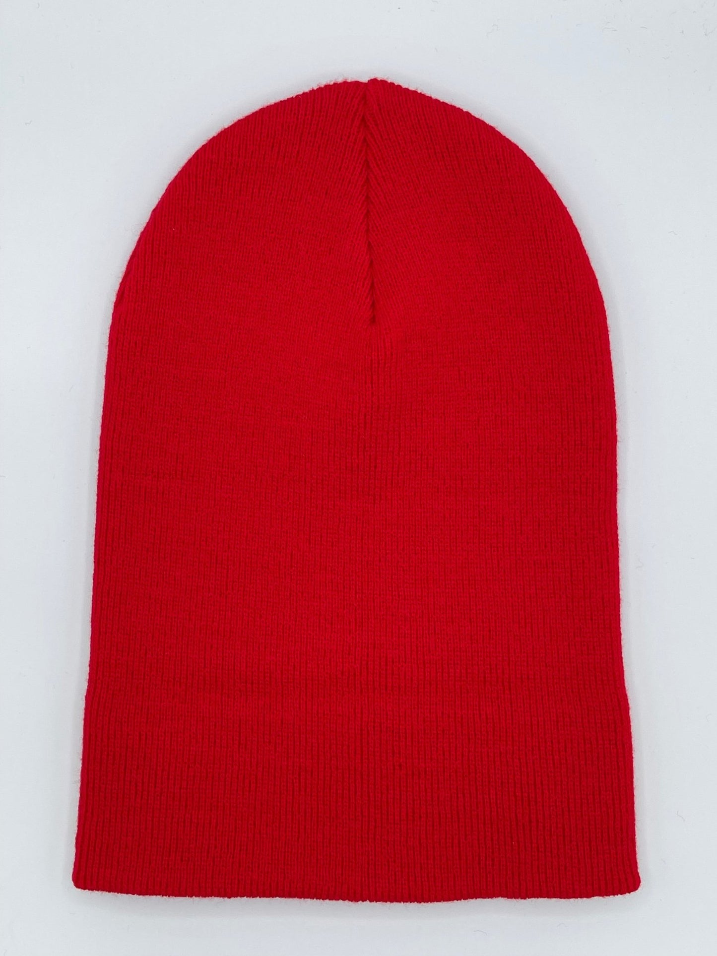 Blank Beanie Factory Cuffed Winter Hat, Wholesale price, Premium Quality, Red, Made in U.S.A - The Beanie Factory