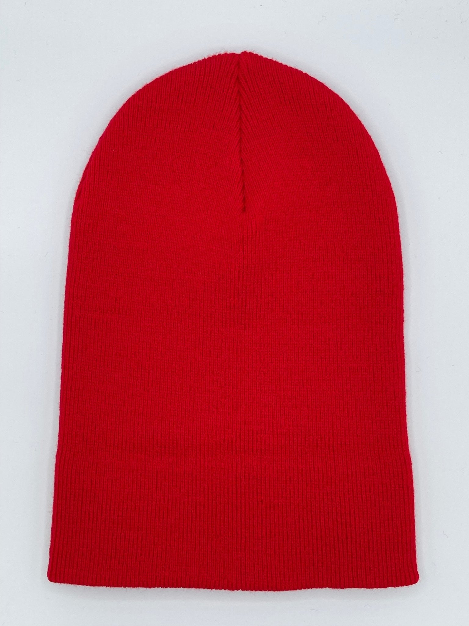 Blank Beanie Factory Cuffed Winter Hat, Wholesale price, Premium Quality, Red, Made in U.S.A - The Beanie Factory