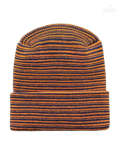 Cuffed Beanie - Circular knit  Winter Hat - H-Stitch - Contrast - Blue / Orange The Beanie Factory Custom, Personlize 