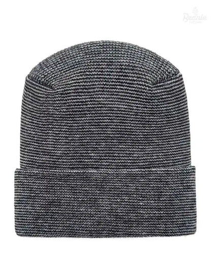 Cuffed Beanie - Circular knit  Winter Hat - H-Stitch - Fusion - Black / Gray The Beanie Factory Custom, Personlize 