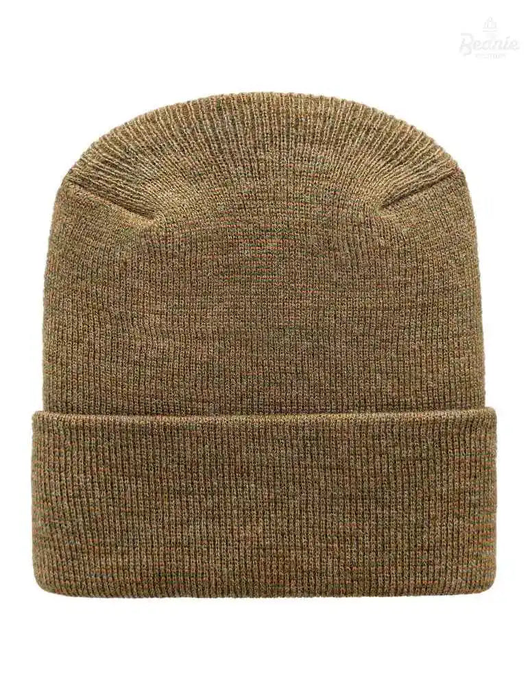 Cuffed Beanie - Circular knit  Winter Hat - H-Stitch - Fusion - Brown / Green The Beanie Factory Custom, Personlize 