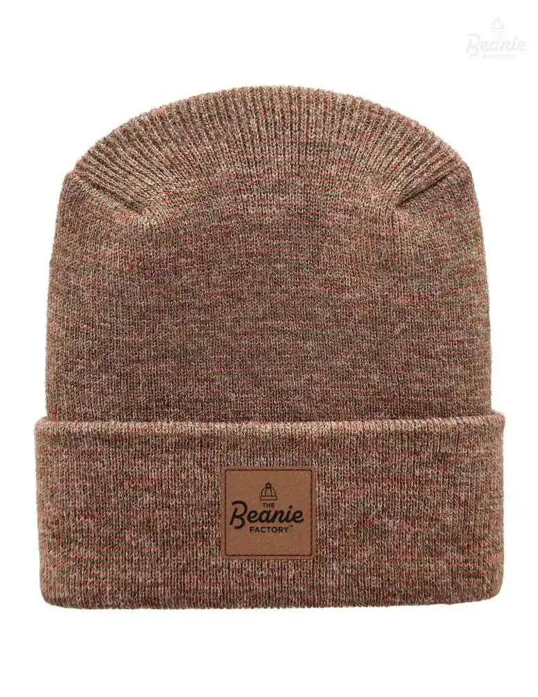 Cuffed Beanie - Circular knit  Winter Hat - H-Stitch - Fusion - Burgundy / Green The Beanie Factory Custom, Personlize 