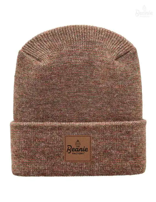 Cuffed Beanie - Circular knit  Winter Hat - H-Stitch - Fusion - Burgundy / Green The Beanie Factory Custom, Personlize 