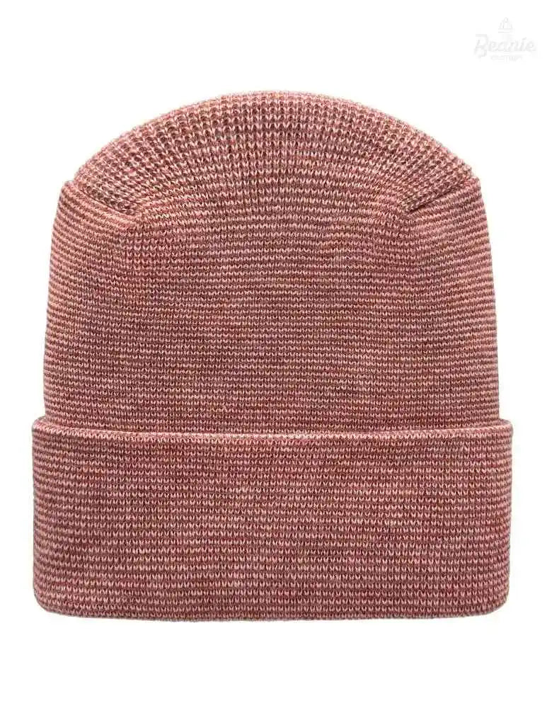 Cuffed Beanie - Circular knit  Winter Hat - H-Stitch - Fusion - Burgundy / Pink The Beanie Factory Custom, Personlize 