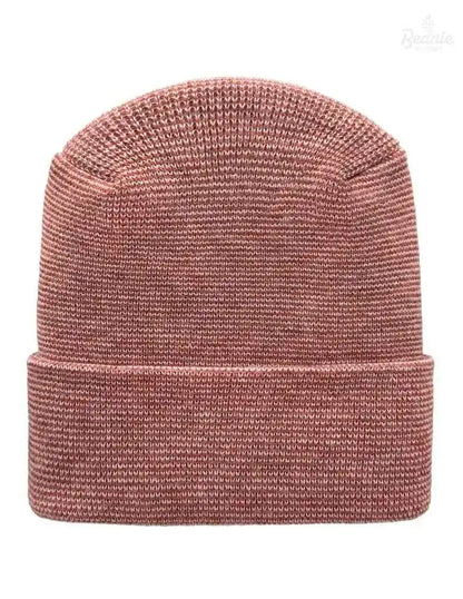Cuffed Beanie - Circular knit  Winter Hat - H-Stitch - Fusion - Burgundy / Pink The Beanie Factory Custom, Personlize 