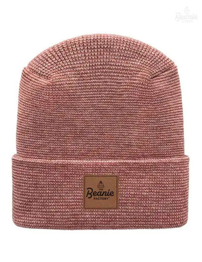 Cuffed Beanie - Circular knit  Winter Hat - H-Stitch - Fusion - Burgundy / Pink The Beanie Factory Custom, Personlize 