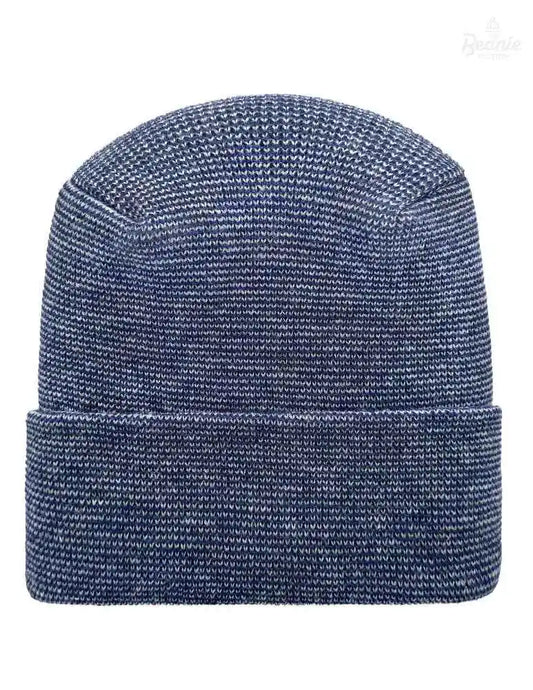 Cuffed Beanie - Circular knit  Winter Hat - H-Stitch - Fusion - Gray / Blue The Beanie Factory Custom, Personlize 