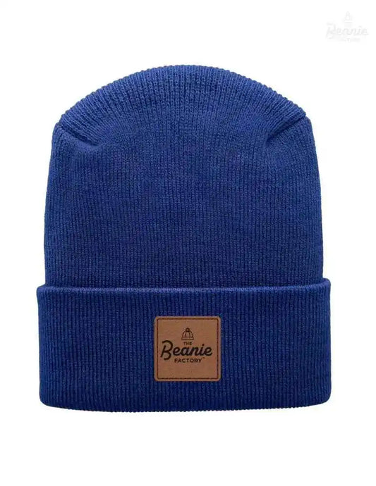 Cuffed Beanie - Circular knit  Winter Hat - H-Stitch - Solid - Blue The Beanie Factory Custom, Personlize 
