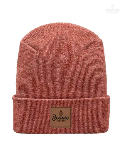 Cuffed Beanie - Circular knit  Winter Hat - H-Stitch - Solid - Burgundy The Beanie Factory Custom, Personlize 