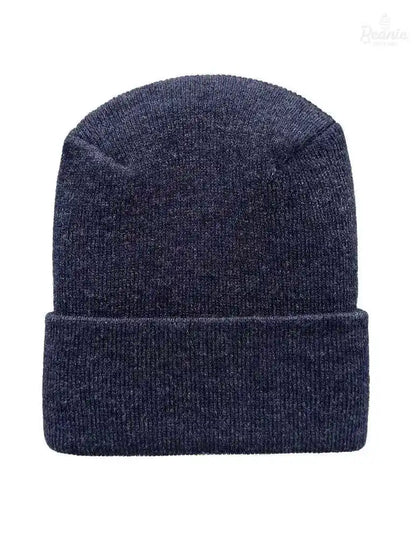 Cuffed Beanie - Circular knit  Winter Hat - H-Stitch - Solid - Denim The Beanie Factory Custom, Personlize 