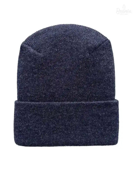 Cuffed Beanie - Circular knit  Winter Hat - H-Stitch - Solid - Denim The Beanie Factory Custom, Personlize 