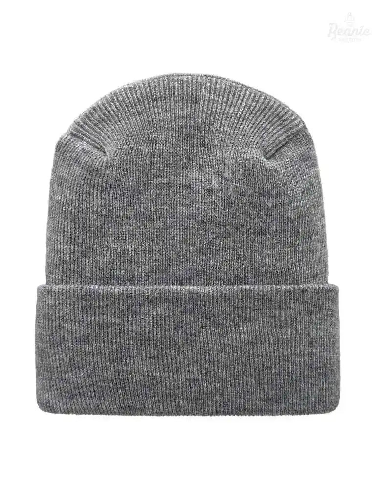 Cuffed Beanie - Circular knit  Winter Hat - H-Stitch - Solid - Gray The Beanie Factory Custom, Personlize 
