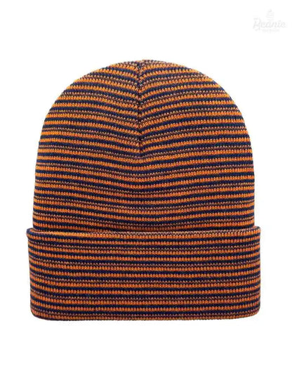 Cuffed Beanie - Circular knit  Winter Hat - Traditional - Contrast - Blue / Orange The Beanie Factory Custom, Personlize 