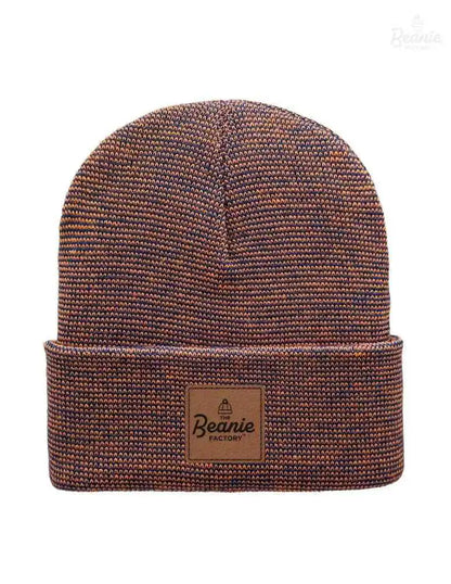 Cuffed Beanie - Circular knit  Winter Hat - Traditional - Fusion - Blue / Orange The Beanie Factory Custom, Personlize 