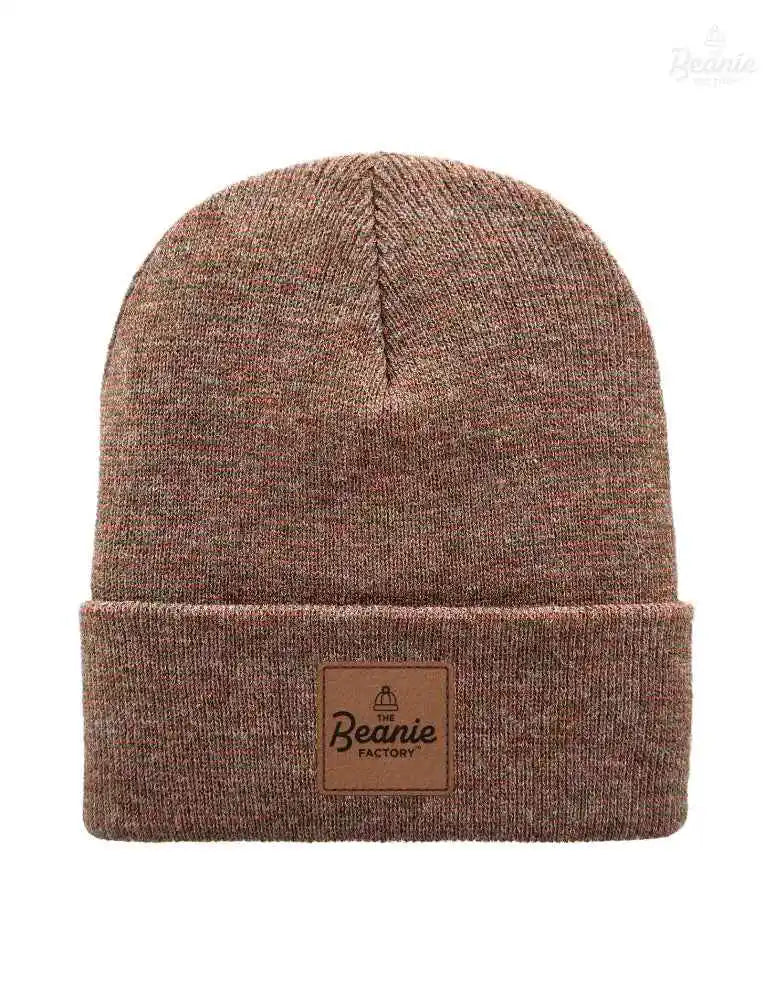 Cuffed Beanie - Circular knit  Winter Hat - Traditional - Fusion - Burgundy / Green The Beanie Factory Custom, Personlize 