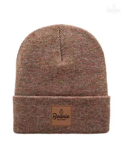 Cuffed Beanie - Circular knit  Winter Hat - Traditional - Fusion - Burgundy / Green The Beanie Factory Custom, Personlize 