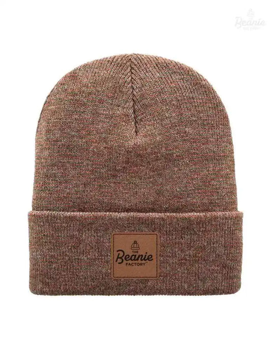 Cuffed Beanie - Circular knit  Winter Hat - Traditional - Fusion - Burgundy / Green The Beanie Factory Custom, Personlize 