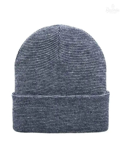 Cuffed Beanie - Circular knit  Winter Hat - Traditional - Fusion - Gray / Denim The Beanie Factory Custom, Personlize 