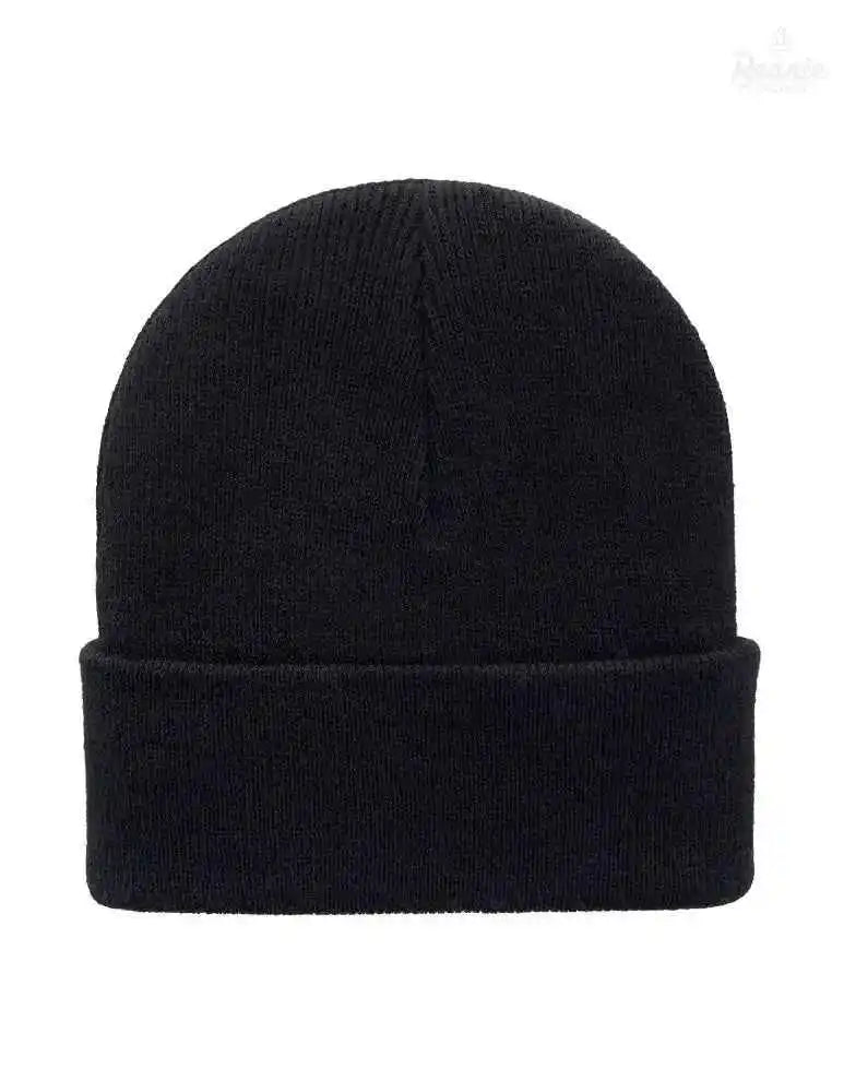 Cuffed Beanie - Circular knit  Winter Hat - Traditional - Solid - Black The Beanie Factory Custom, Personlize 