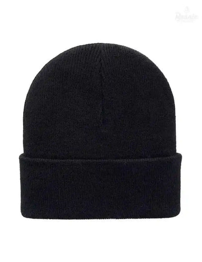 Cuffed Beanie - Circular knit  Winter Hat - Traditional - Solid - Black The Beanie Factory Custom, Personlize 