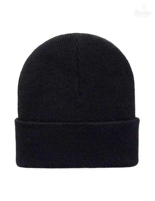 Cuffed Beanie - Circular knit  Winter Hat - Traditional - Solid - Black The Beanie Factory Custom, Personlize 