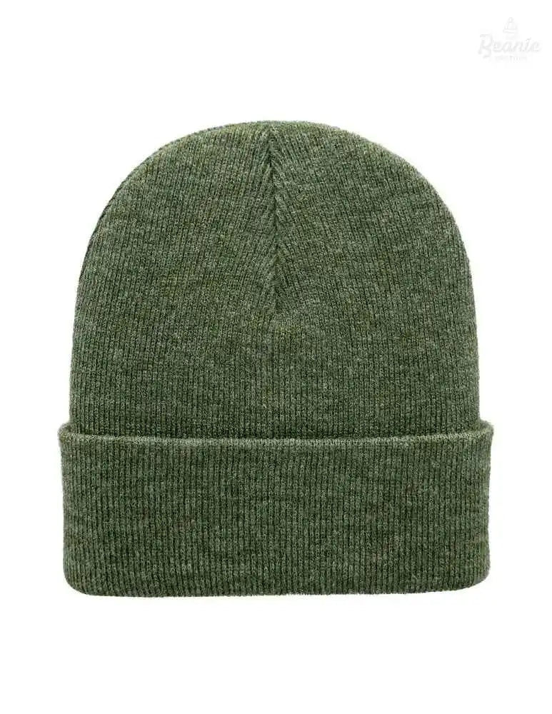 Cuffed Beanie - Circular knit  Winter Hat - Traditional - Solid - Green The Beanie Factory Custom, Personlize 