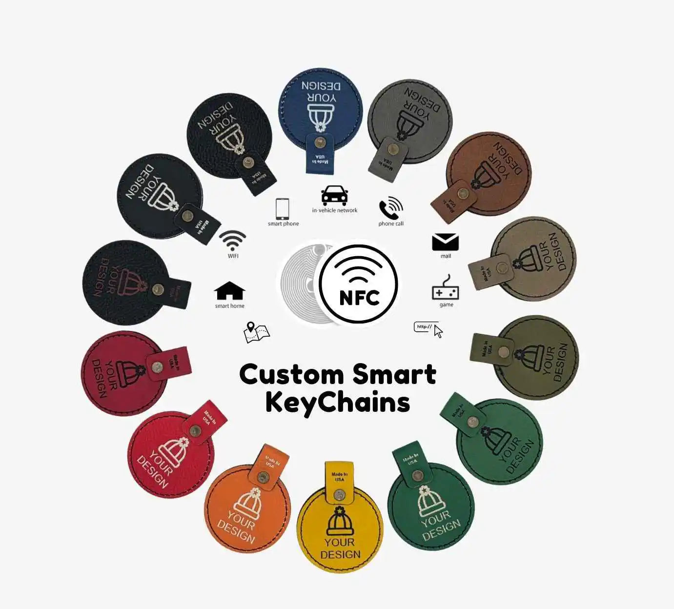 Custom Smart NFC Keychains – Made in the USA