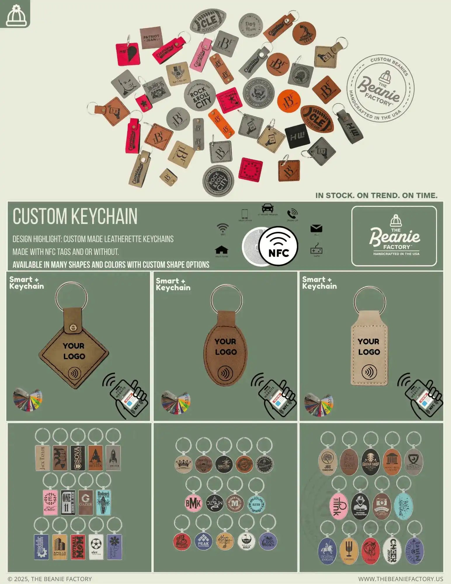 Custom NFC Keychains & Patches – Made in the USA The Beanie Factory Custom, Personlize 