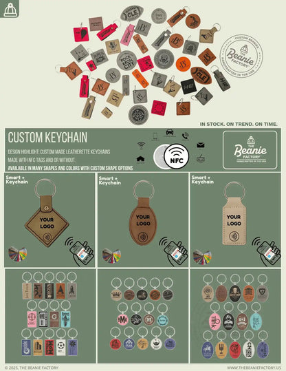 Custom NFC Keychains & Patches – Made in the USA The Beanie Factory Custom, Personlize 