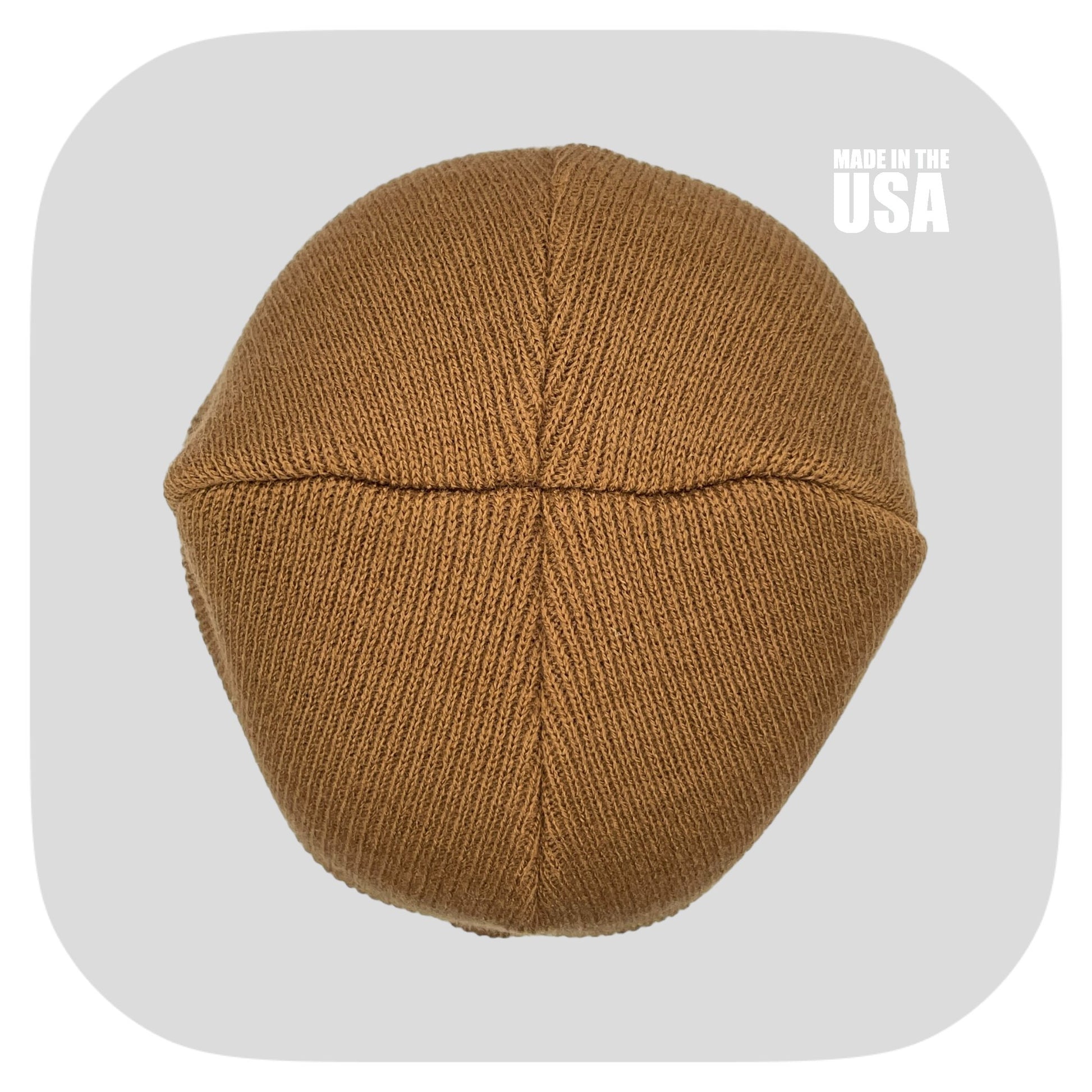 The Beanie Factory Cuffed Winter Hat, Made in U.S., Brown Beanie - The Beanie Factory