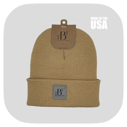 The Beanie Factory Cuffed Winter Hat, Made in U.S., Navy Beanie - The Beanie Factory